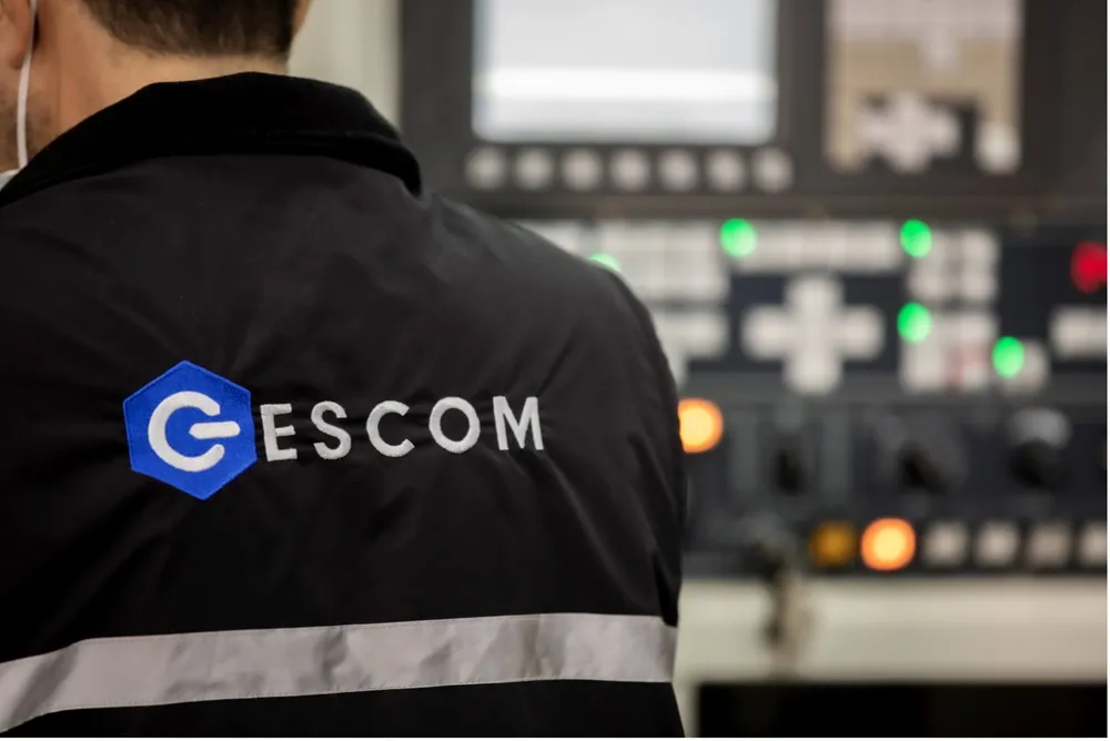 Professional Engineering Team Member Wearing Escom-Power Vest