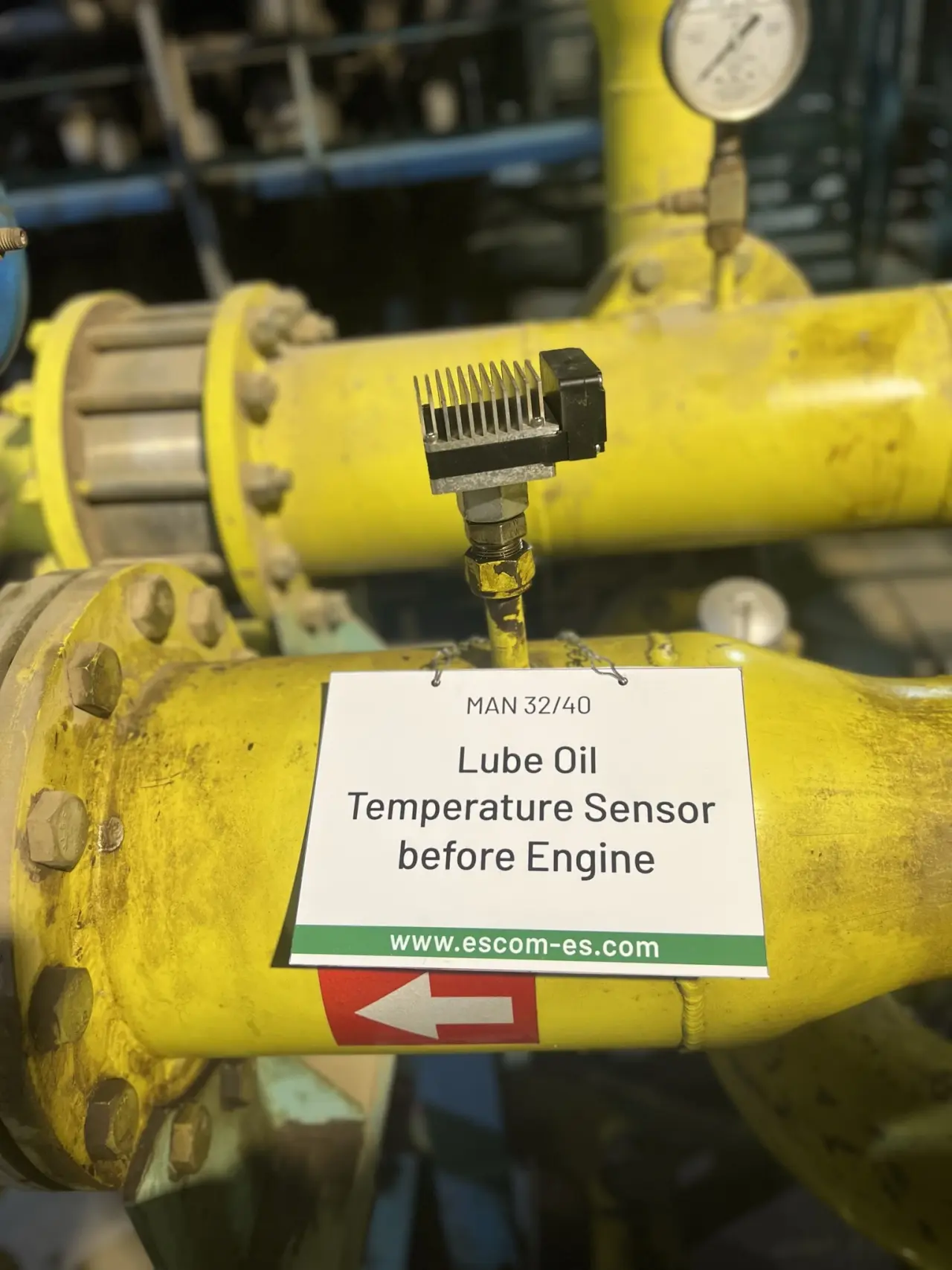 MAN 32/40 Lube Oil Temperature Sensor Engine Monitoring System