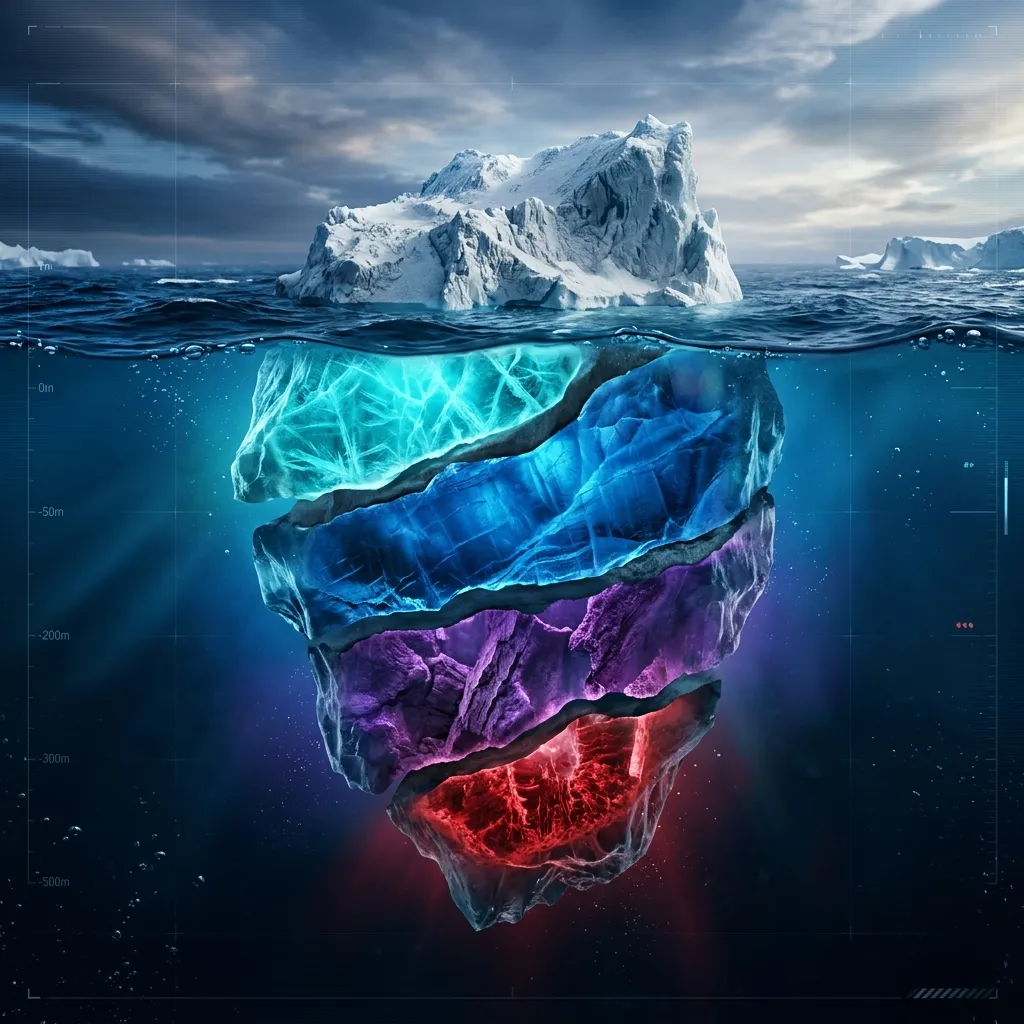 Realistic 3D Iceberg Infographic