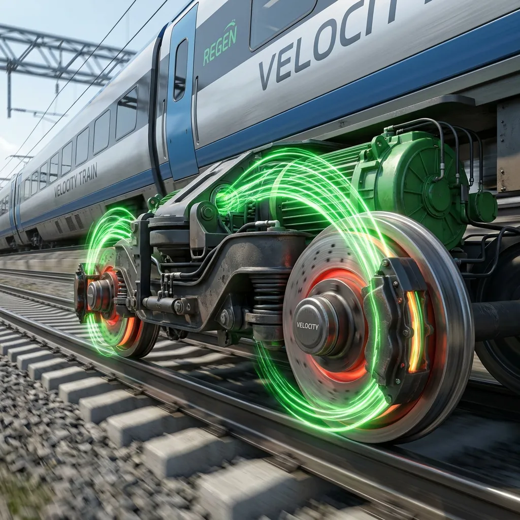 Electric Train Regenerative Braking Kinetic Energy Recovery