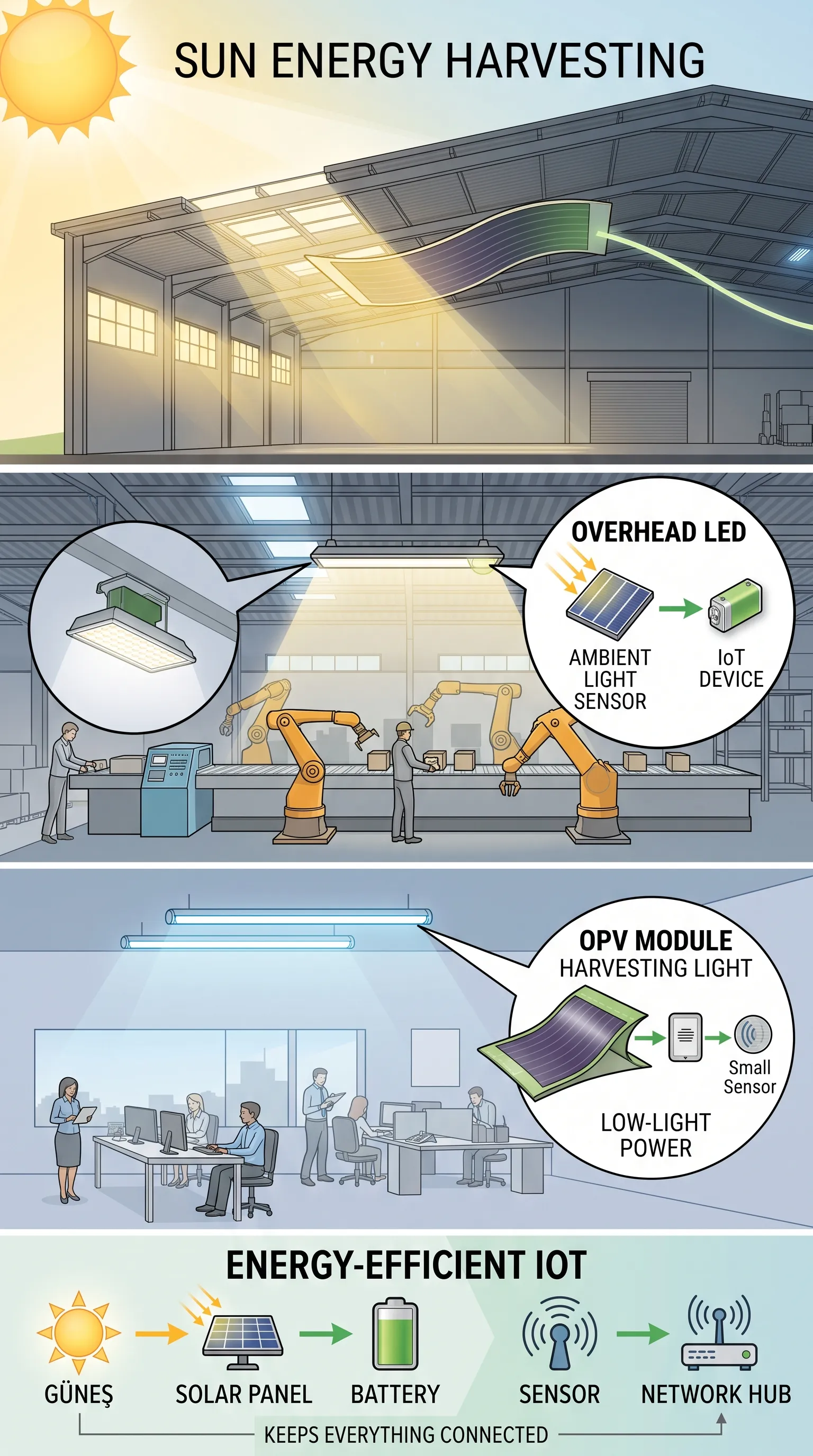 ESCOM-es AiM-0 batteryless environmental sensor fluorescent light and solar energy harvesting