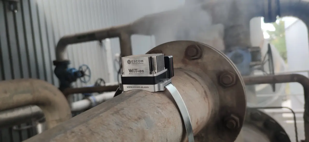 WiT-es Clamp-on Wireless Batteryless Temperature Sensor Pipeline
